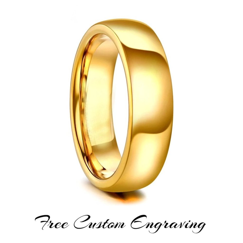Wedding Band with Free Custom Engraving. - Picture 1 of 8